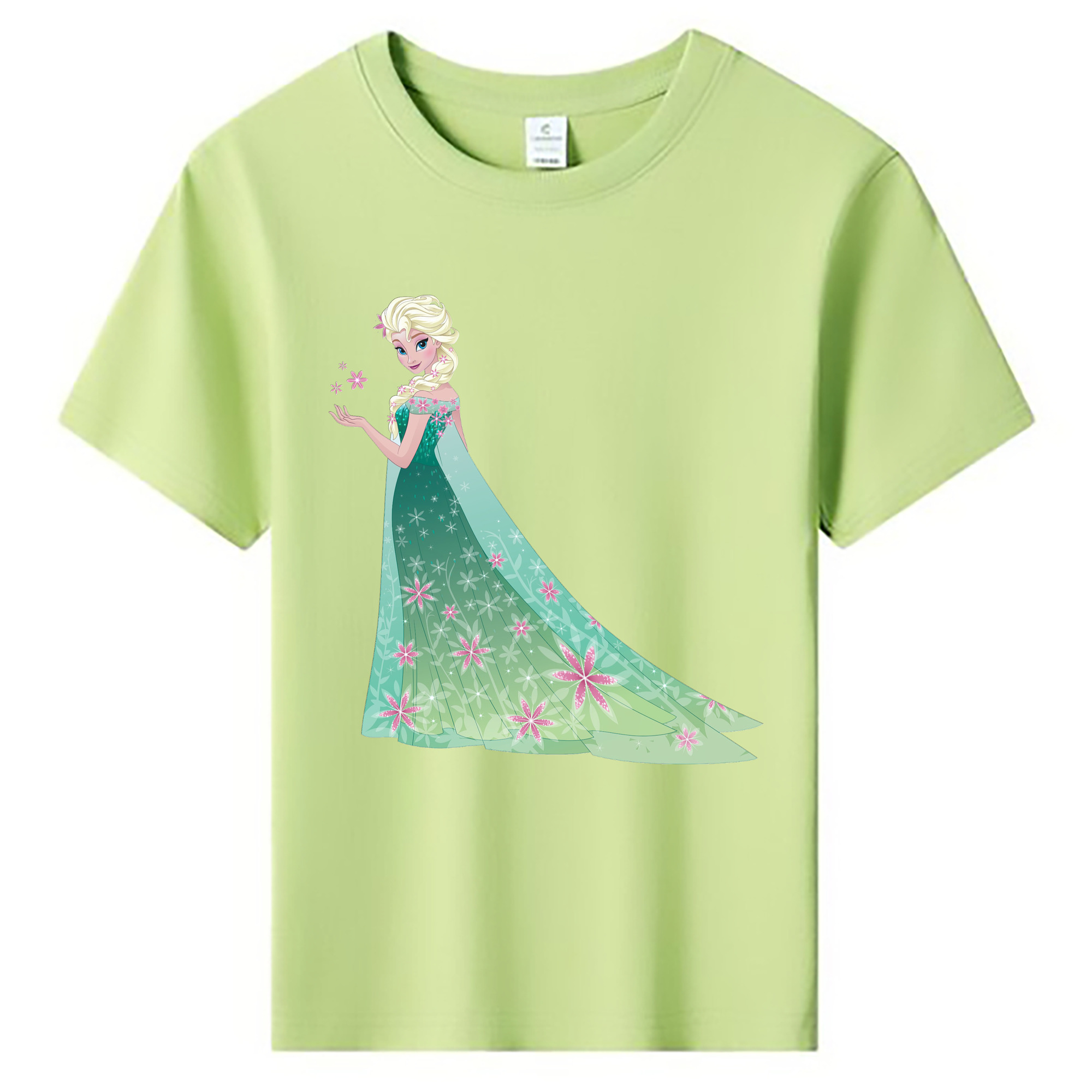 （画像用） アナと雪の女王 アンナ エルサ Frozen Anna Elsa 綿100％キッズTシャツ（フロントプリント）